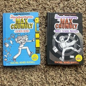 Set of 2 Hardback Max Crumbly books